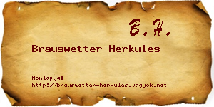 Brauswetter Herkules névjegykártya